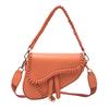 Popular bags women's woven fashion shoulder crossbody personalized saddle bag literary tide bag women