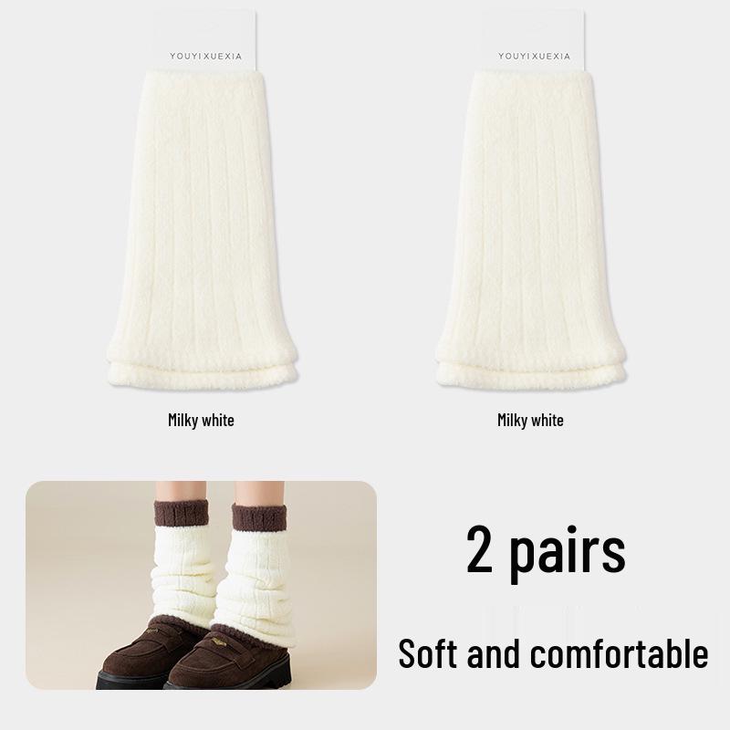 Women's Autumn & Winter Wool Leg Warmers - Slimming Japanese Style Y2K Calf Socks, Cold-Proof & Versatile