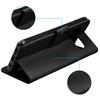 Custodia Portafoglio in Pelle per Galaxy S10 Plus, Custodia Protettiva a Libro con Slot per Carte, Supporto e Cinturino da Polso - Nero