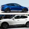 For Tesla Model Y 2PCS Car Door Side Stickers PVC Car Decorative Decals Waterproof Vinyl Film Auto Exterior Styling Accessories