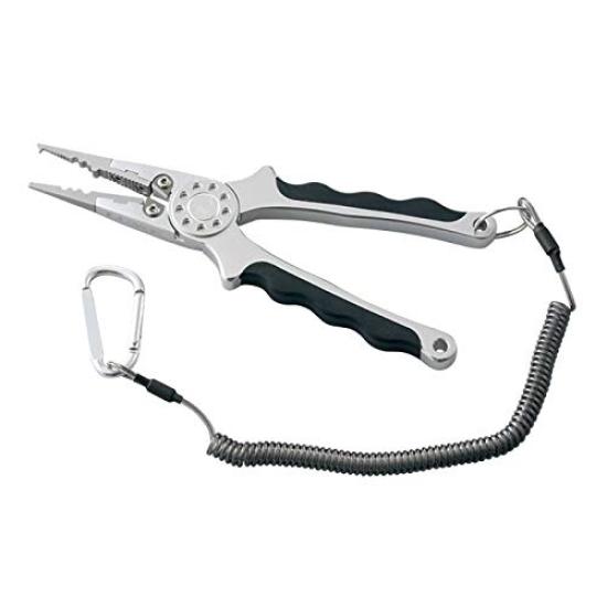 Gamakatsu Luxe Aluminum Pliers 175mm Rubber Grip LE-2480