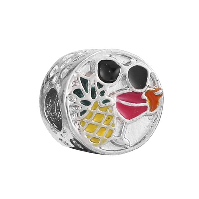 2pcs /Lot 2022 New Trend Silver Plated Beads Cartoon Dangle Charms Fit Original Brand Bracelets Necklaces For Women Diy Jewelry