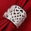 luxury designer   Copper ring Crystal heart wide Rings For Women Fashion Wedding Party Gift Jewelry