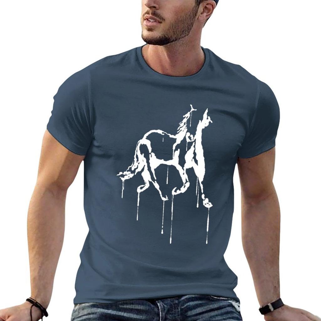 Splatter Horse (white) TShirt Basic Short Sleeve TShirt for Unisex