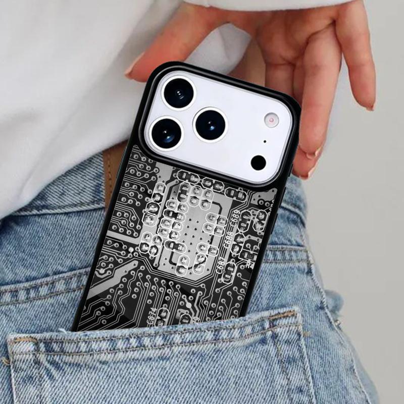 The Integrated Circuit Board Phone Case for iPhone 17ProMax 12 13 14 15 16e 17 Pro Max Plus Air Cover