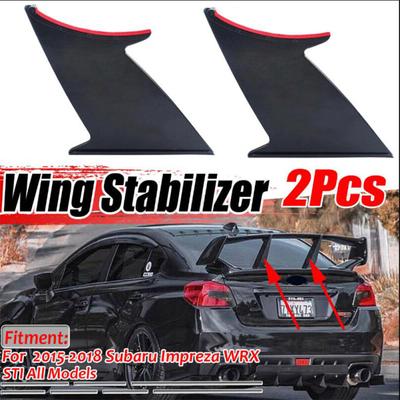 2PCS Car Rear Trunk Spoiler Wing Stand Stiffi Wing Spoiler Support Stabilizer For Subaru STI 2015-18