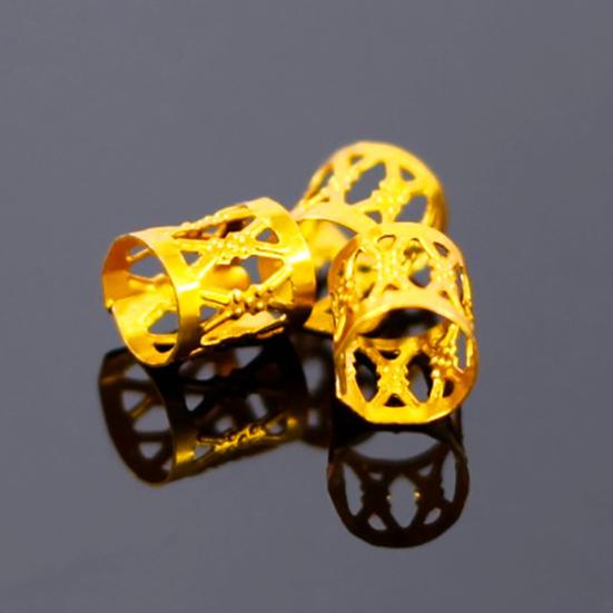 100Pcs Fashion Solid Color Aluminum Women Braiding Hair Rings Clip Decoration