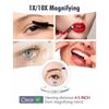 Foldable Makeup Mirror Touch Screen Makeup Mirror 3 Colors Light Modes Cosmetic Mirrors USB Rechargeable Folding LED Mirror