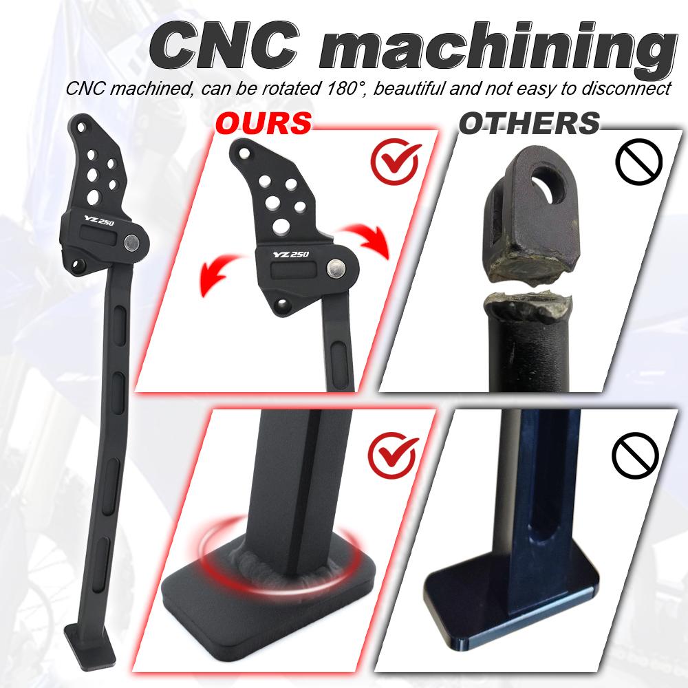 Motorcycle Kickstand Side Stand Kit Fit For Yamaha YZ250 2005-2026 YZ125 2005-2026 Parking Footrest Bracket Support Bracket