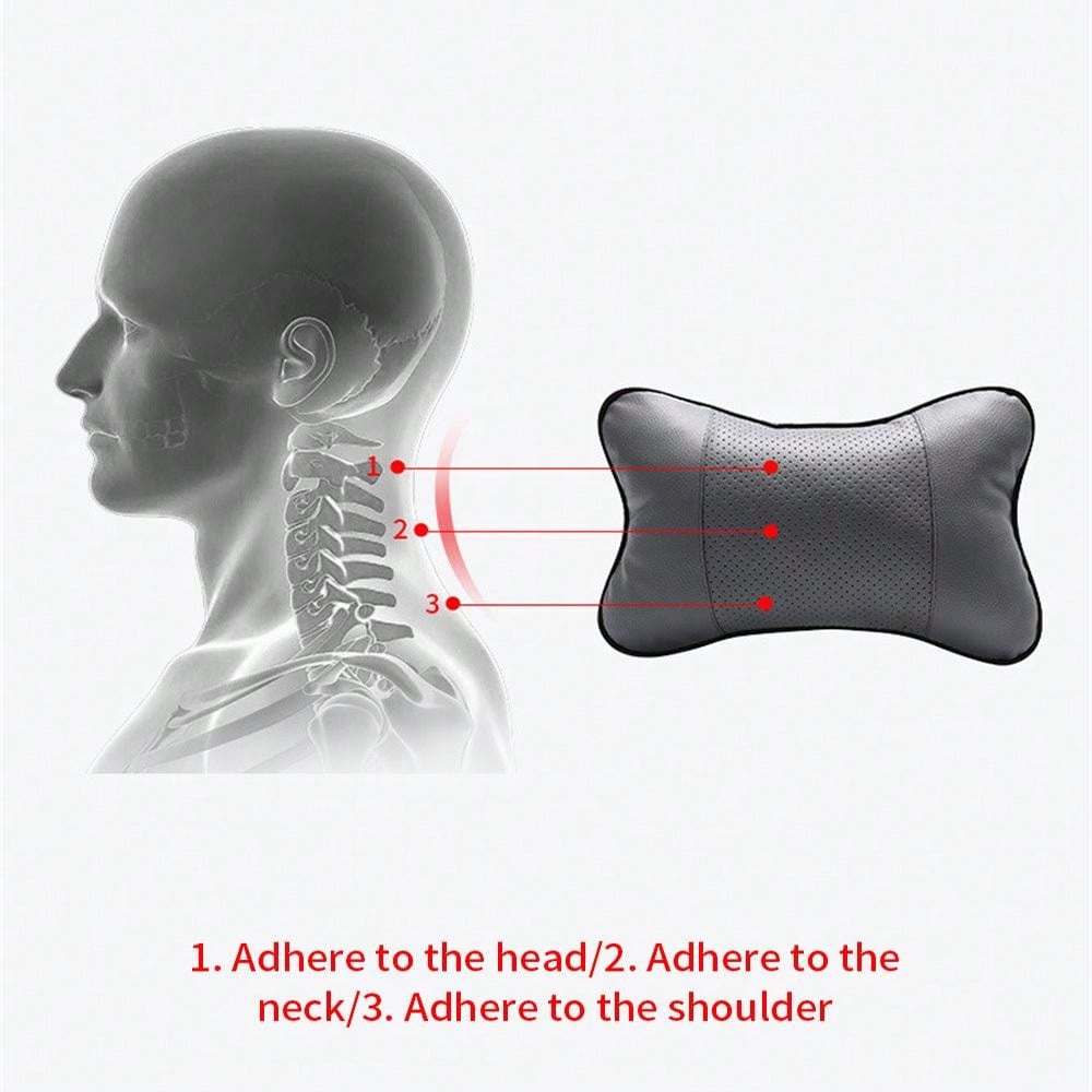 Car Seat Headrest Pillow – Breathable Mesh Neck Restraint & Relaxation Cushion for Auto Safety