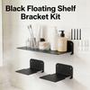 Minimalists Black Metal Floating Shelf Ideal Stylish Home Decoration Storage Solution