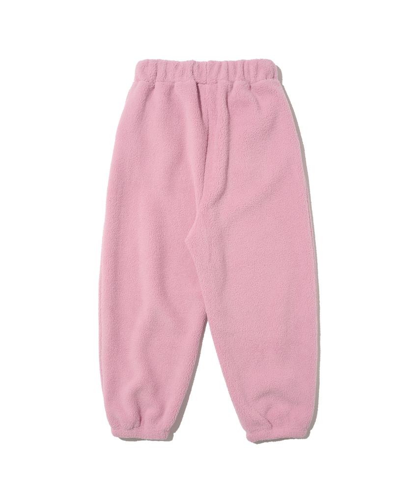 ROIDESROIS Cozy Bear Sherpa Fleece Jogger Pants (Pink)