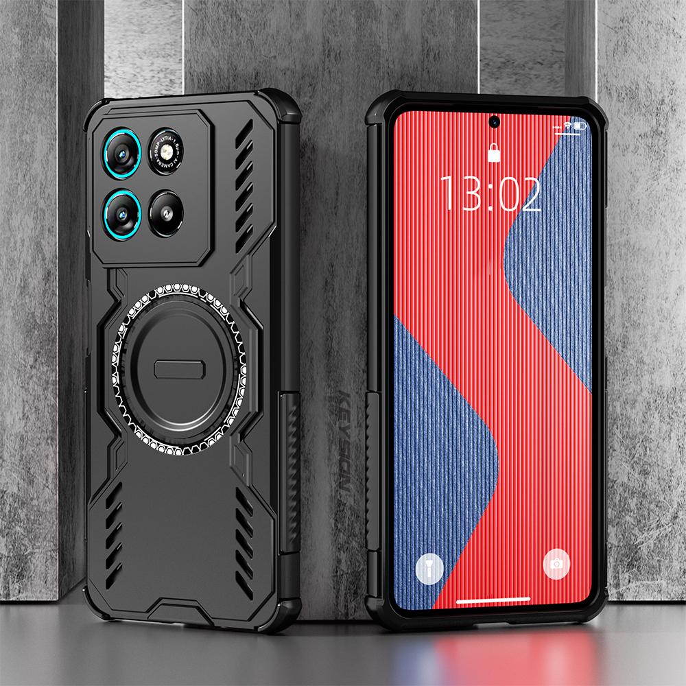 KEYSION Heat Dissipation Case for Motorola G86 5G G57 G67 Power Magnetic Cooling Shockproof Phone Cover for MOTO G100 G15 G75 5G