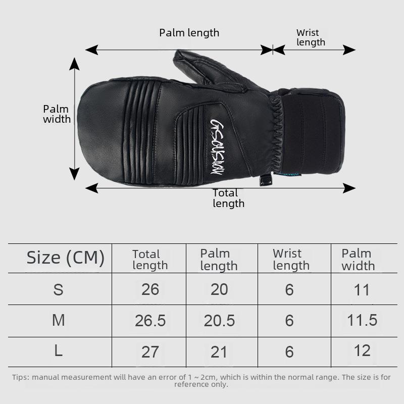 Windproof Waterproof Winter Ski Gloves: Thick, Warm, Wear-Resistant for Outdoor Sports, Mountaineering, and Cycling.