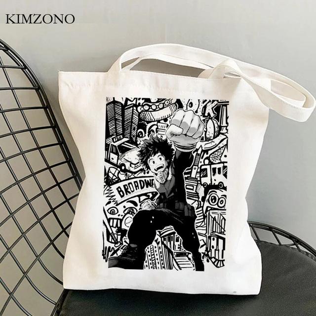 My Hero Academia Shopping Bag Reusable Shopper Bolsa Bolsas De Tela Shopper Tote Bag Shoping String Sac Cabas Grab