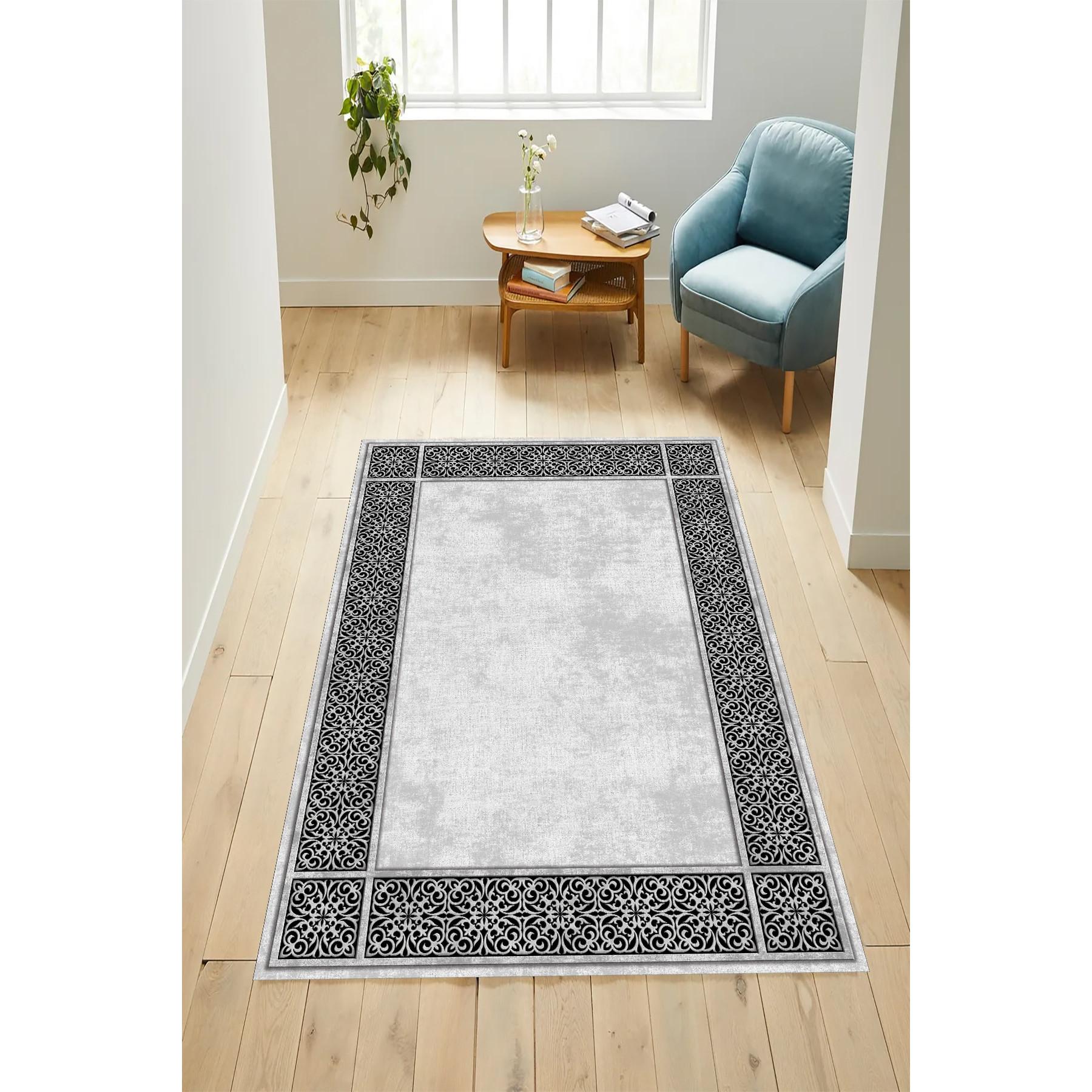 

FLQUE Цифровая печать Моющаяся нескользящая основа Декоративный коврик для гостиной и кухни