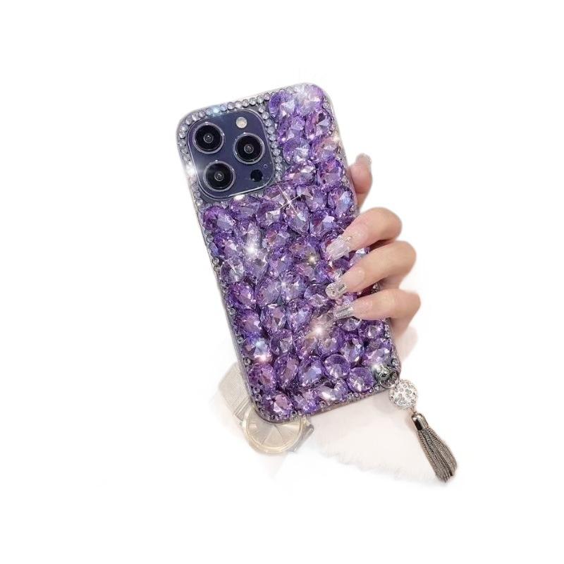 Full Diamond Tassel Is Suitable for Apple 16 Mobile Phone Case, Luxury Premium Apple 16PROMAX Mobile Phone Case, Rhinestone 16PRO.