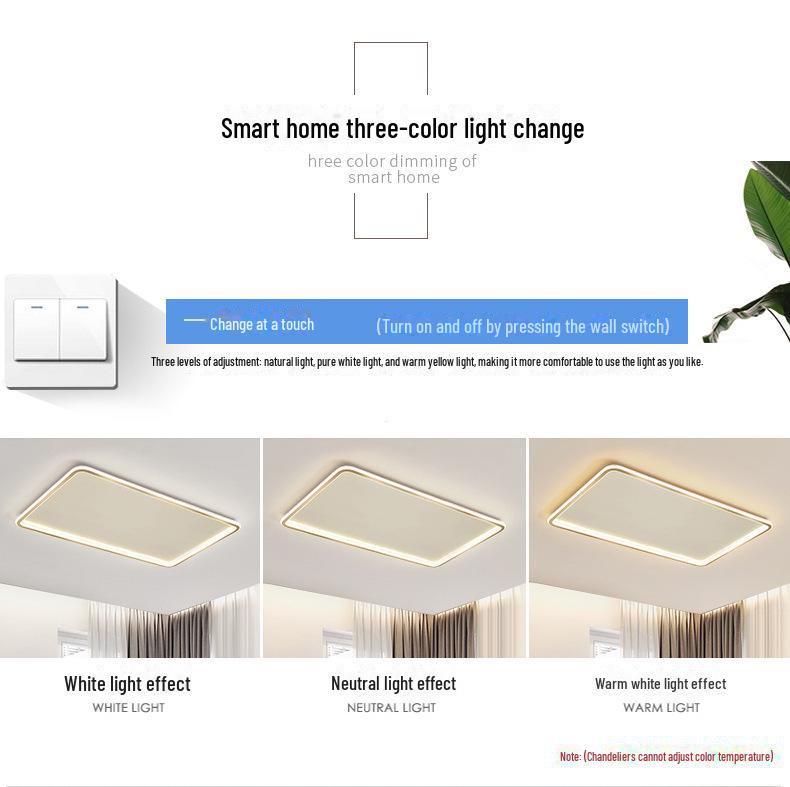 Whole Home Gold Three-Bedroom Ceiling Lamp Set for Living and Bedrooms