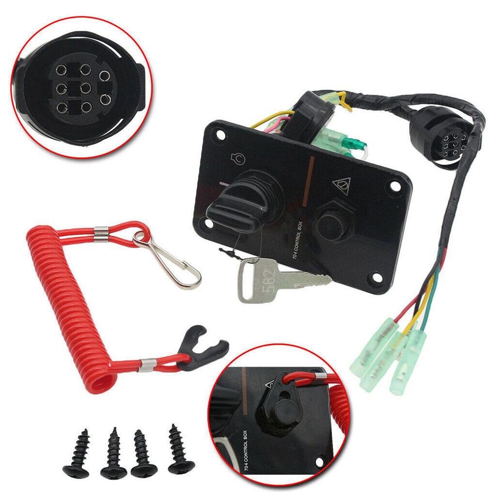 Compatiblefor 704-82570-08 704-82570-08-00 704-82570-12-00 Outboard Top Single Engine Key Ignition Switch Assembly Panel