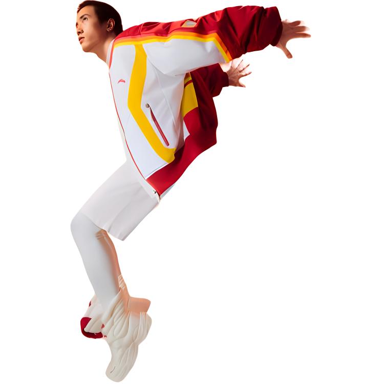 Anta X Chenpeng Collaboration Brand Logo Casual Short Sports Jacket Men Jackets Heat-Red 152418906-1