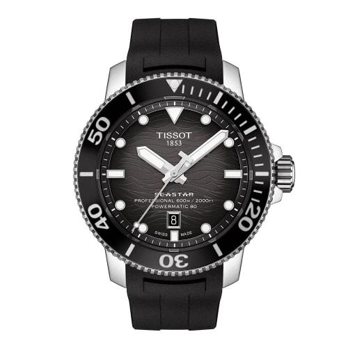 Tissot Seastar 2000 Professional Watch with Rubber Strap, Officially Imported, T1206071744100, Men's, Gray Dial