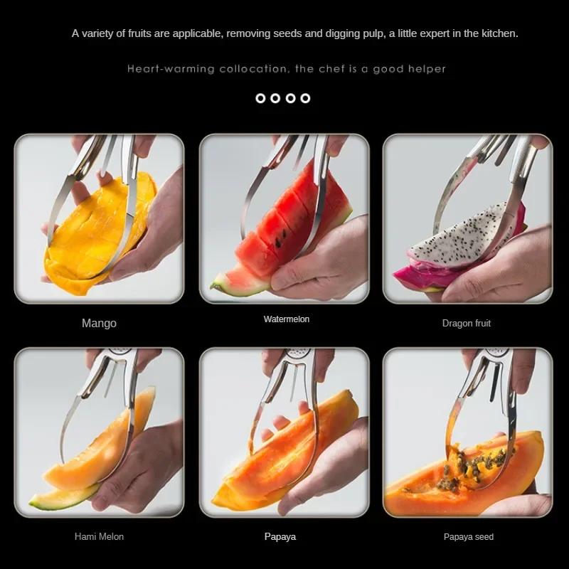 1Pc mango peeler Mango Splitter Fruit Peeler Slicer Cutter Mango Cutting Fruit Peeling Tool Coring Diced Kitchen Supplies