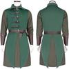 Adult Medieval Renaissance Costume Retro Green Warrior Pirate Cosplay Outfit