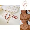 Geometric Alloy Crushed Stone Necklace Earrings Set For Women With Multilayer Design