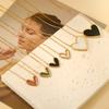 Stainless Steel Necklace, Fashionable Niche Design Colorful Shell Love Necklace Collarbone Chain