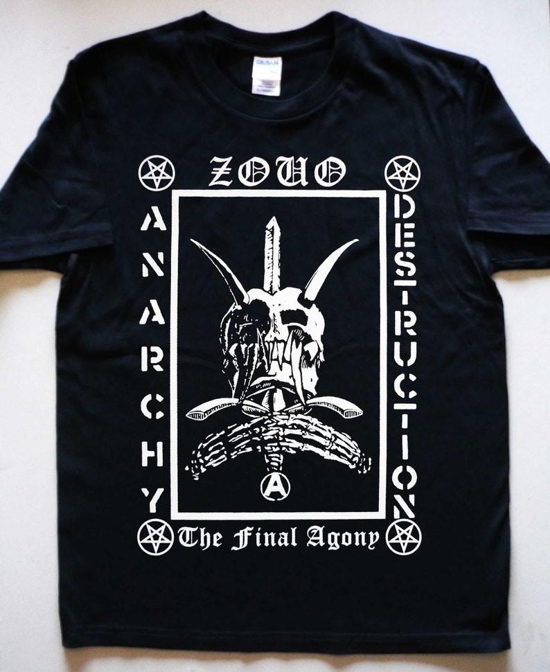 

ZOUO Anarchy Destruction T-shirt, Unisex Tee S