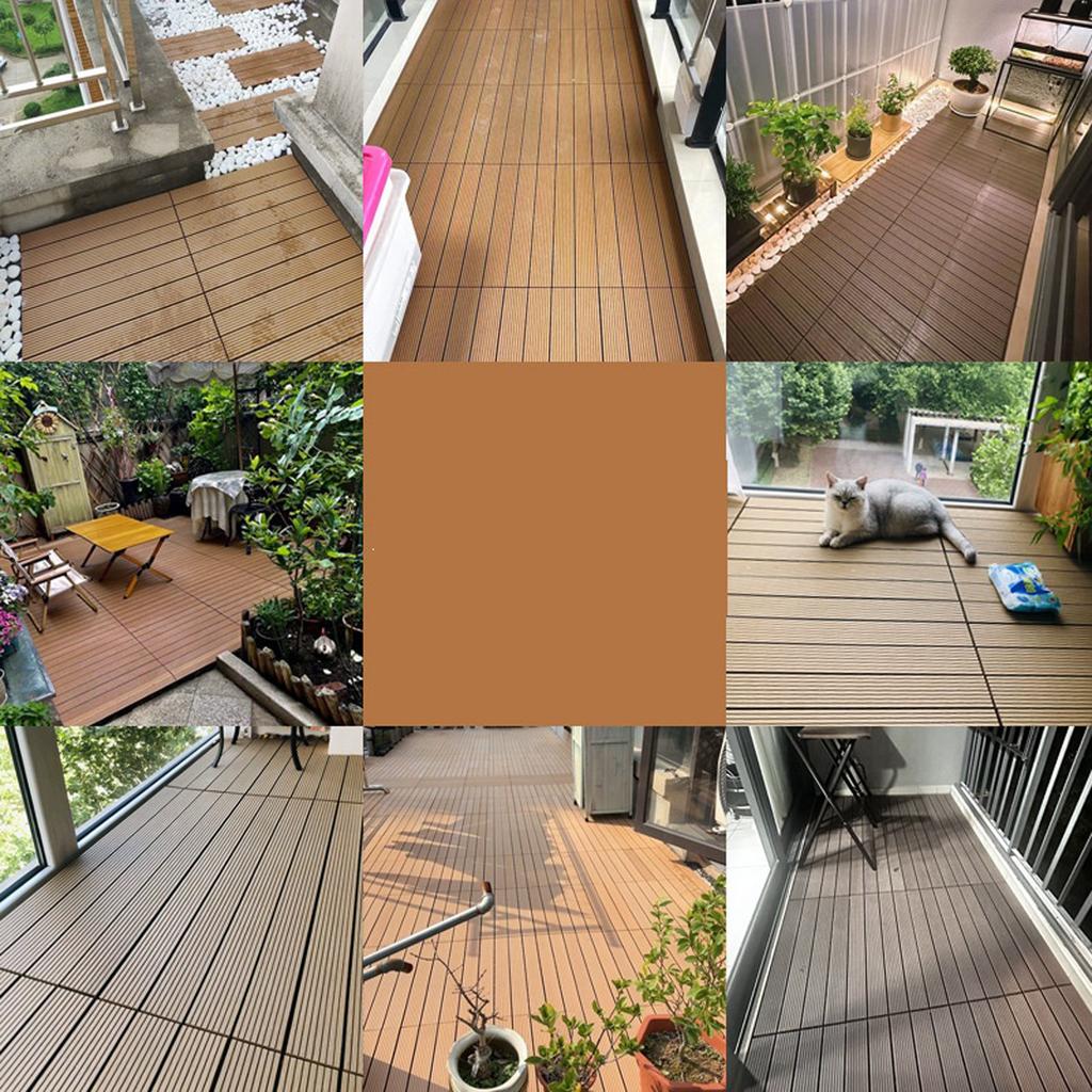 And - Self-laid Plastic Wood Flooring For Outdoor Garden Balconies, Indoor And Outdoor Splicing, Villa Terraces And Courtya