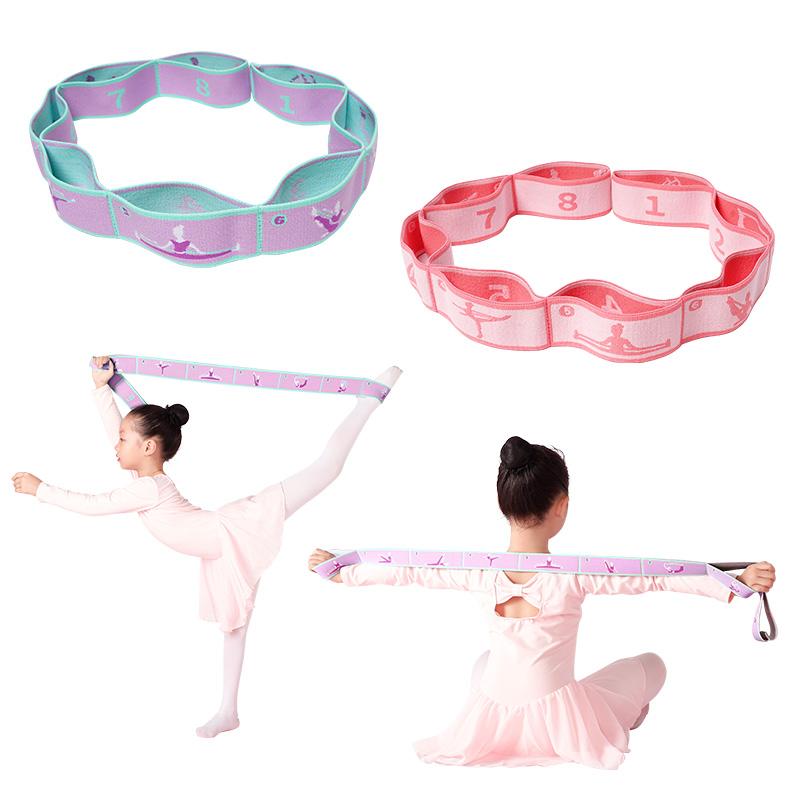 2 Pieces Stretch Strap for Kids Dance Elastic Band for Children Gymnastics Stretching Strap Resistance Ballet Bands Multi-Loops