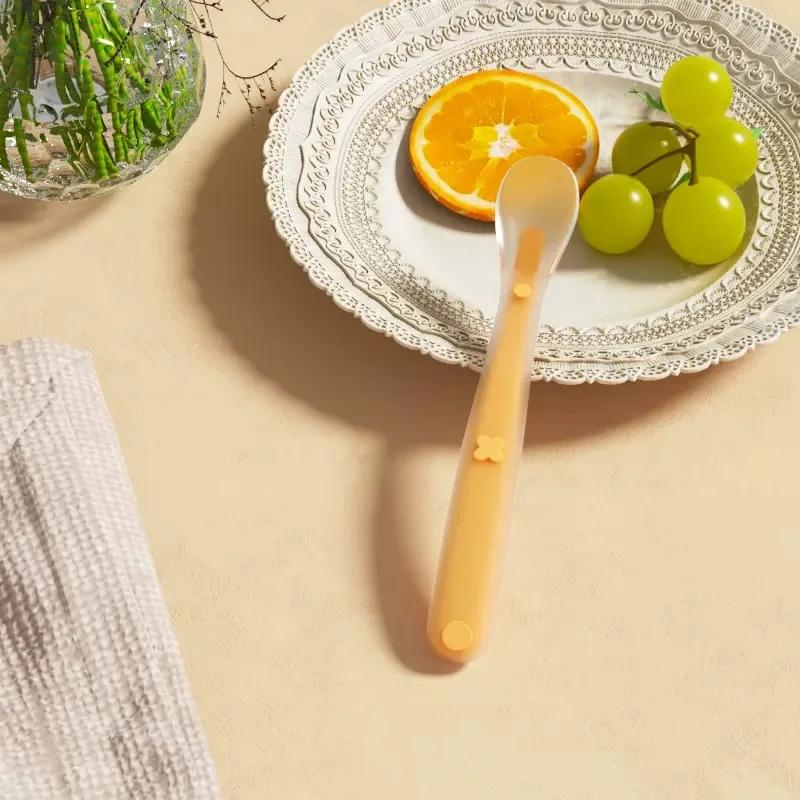 Baby Silicone Soft Spoon Children's Training Spoon Baby Feeding Silicone Soft Head Spoon Safety Soft Spoon Cosas De Bebe