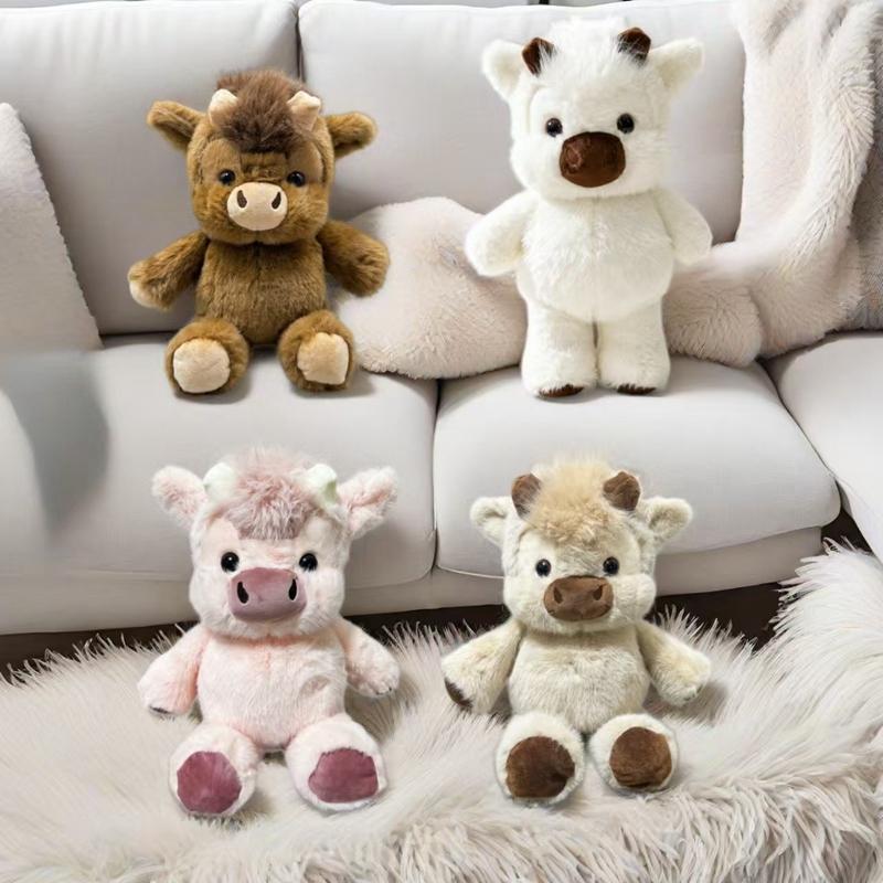 Kawaii Highland Calf Cattle Doll Running Little Cow Su 45cm Plush Toy Companion Toy Holiday Gift Decorative Ornament In Stock
