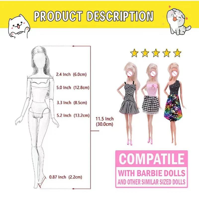 30cm Pcs/Set Fashion Mix Match Style Doll Clothing Role Playing Career Outfit For Accessories Toys Kids DIY 4 and 12 Kid Friendly Entertaining Fun