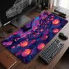 Neon Halloween Pumpkin Mouse Pad XXL Large Anti-Slip Rubber Gaming MousePad Durable Thick Seam Edge Office Gamer Long Desk Mat