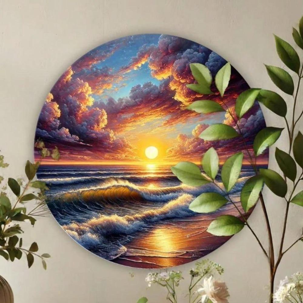 Durable Tin Sign Metal Wall Art Oil Painting Texture Vintage Home Decor