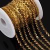1 Meter Edelstahl Asymmetrische Liebesherz-Kette Vergoldete Halskettenketten DIY Handgemachtes Armband Material Schmuckzubehör