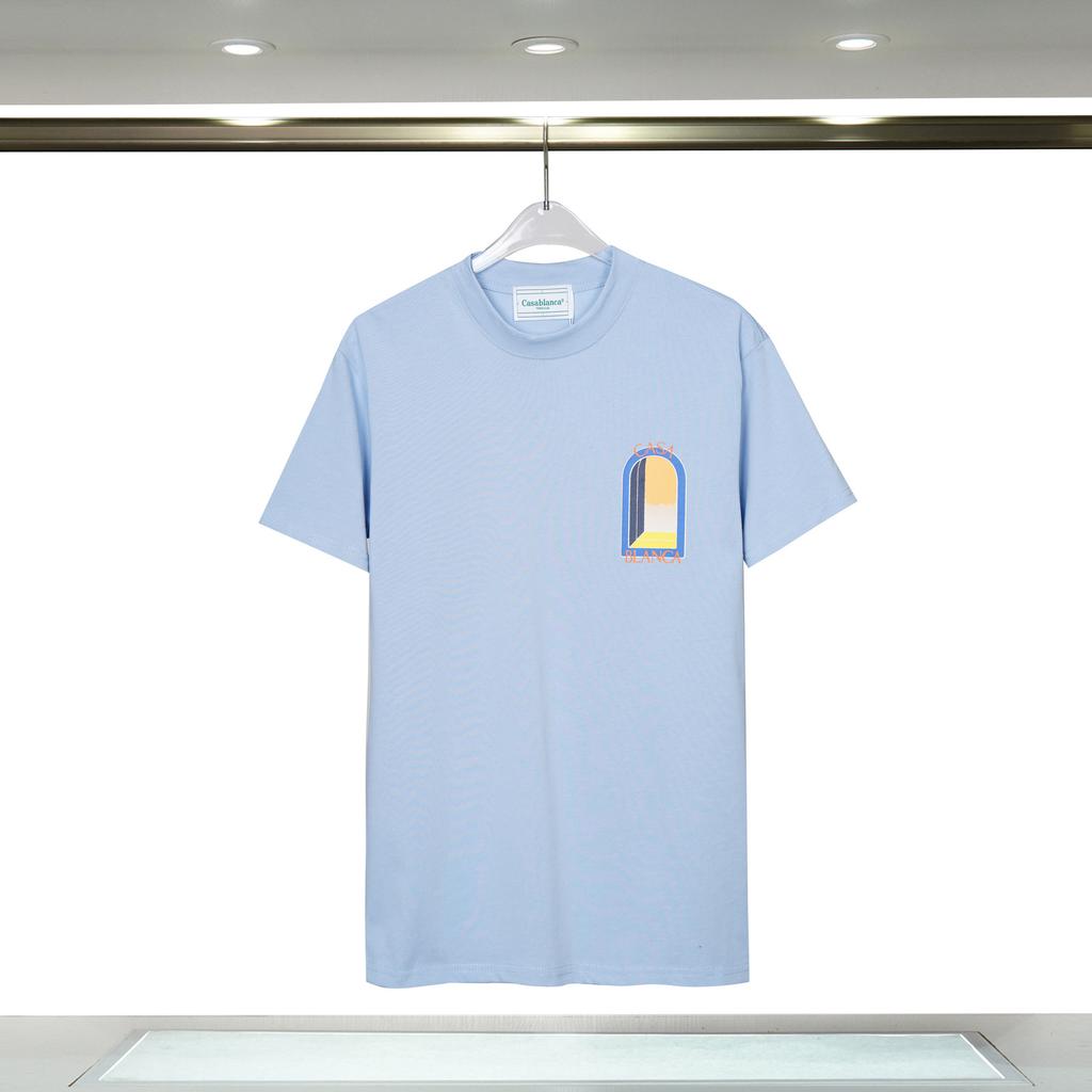 Casablanca 23 Frühling und Sommer Neuheit Fantasie Tor Sternenhimmel Schloss Casa Buchstaben Logo Kurzarm Partner T-Shirt