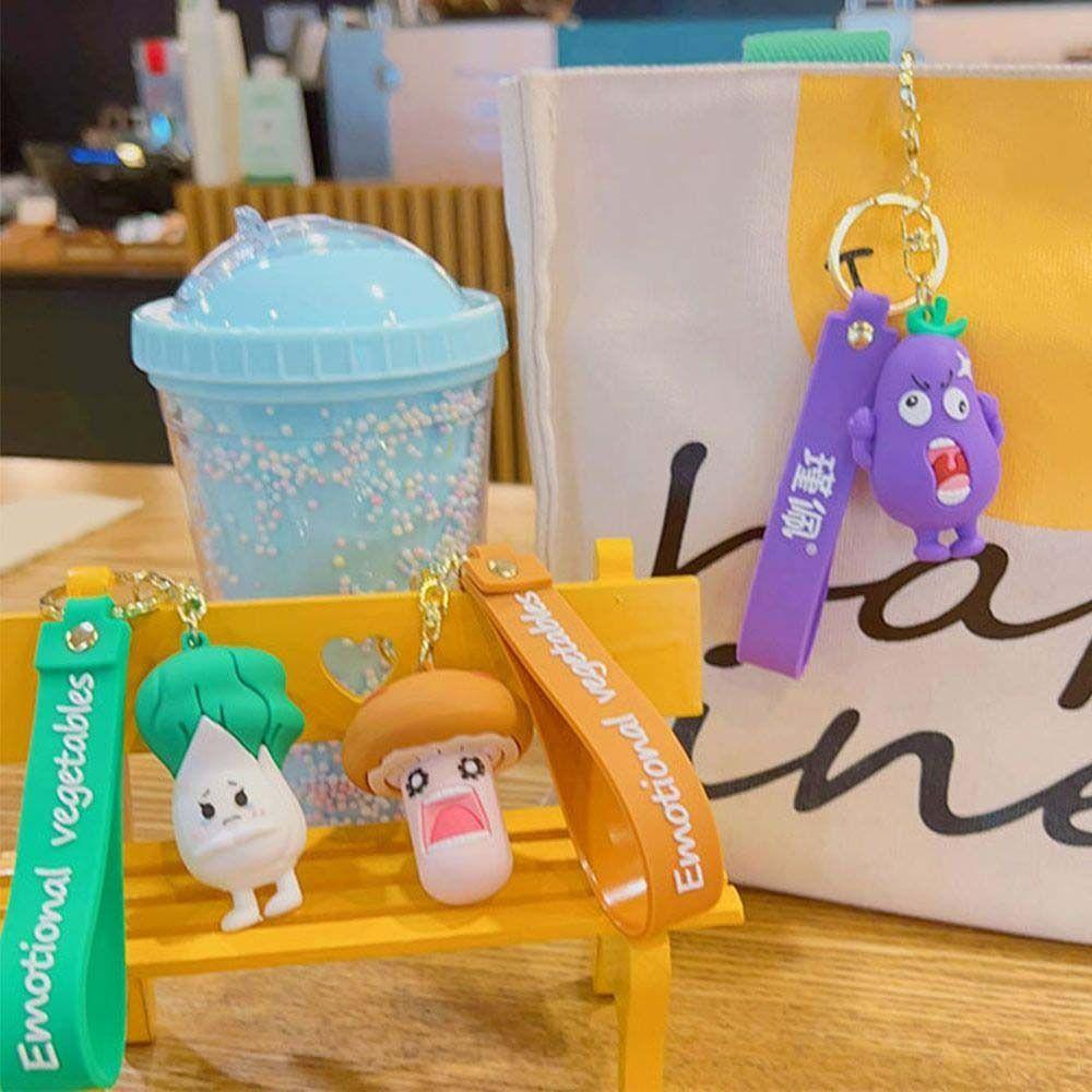 

Брелок для ключей в виде гриба в корейском стиле, эмоциональный кулон с овощами для женщин, брелок Cabbage