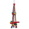 Parrot Cage Accessories: Colorful Beads, Wooden Blocks, and Cotton Rope Chew Toys for Feather-Plucking Relief