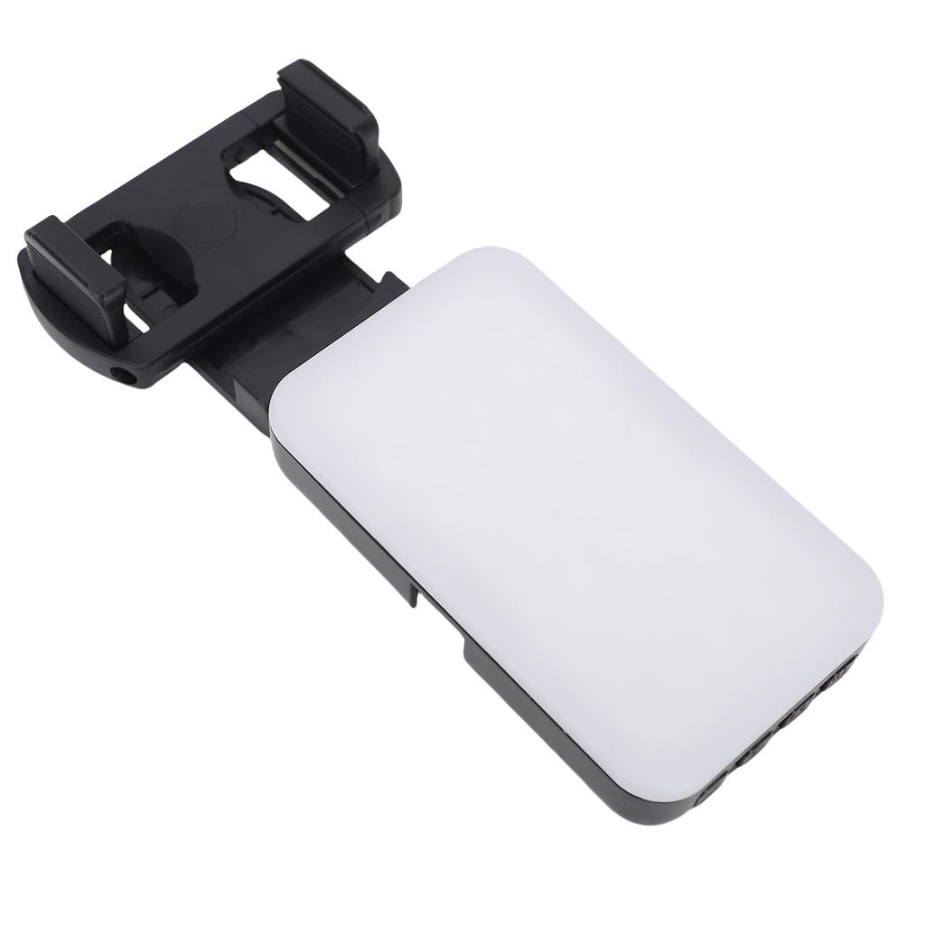 RGB LED Video Light for Phone with Back Clip Rotating 5 Color Temperature 2000mAh Battery Portable Full Color Selfie