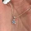 Shiny Blue Crystal Star Pendant Necklace for Women Girls Aesthetic Y2K Emo Zircon Charm Sweet Jewely Accessory Gift