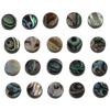 20 Pcs 8mm Natural Abalone Shell Coin Beads Round Shell Retro Flat Round Shell Bulk Beads Loose Beads Charm for Bracelet