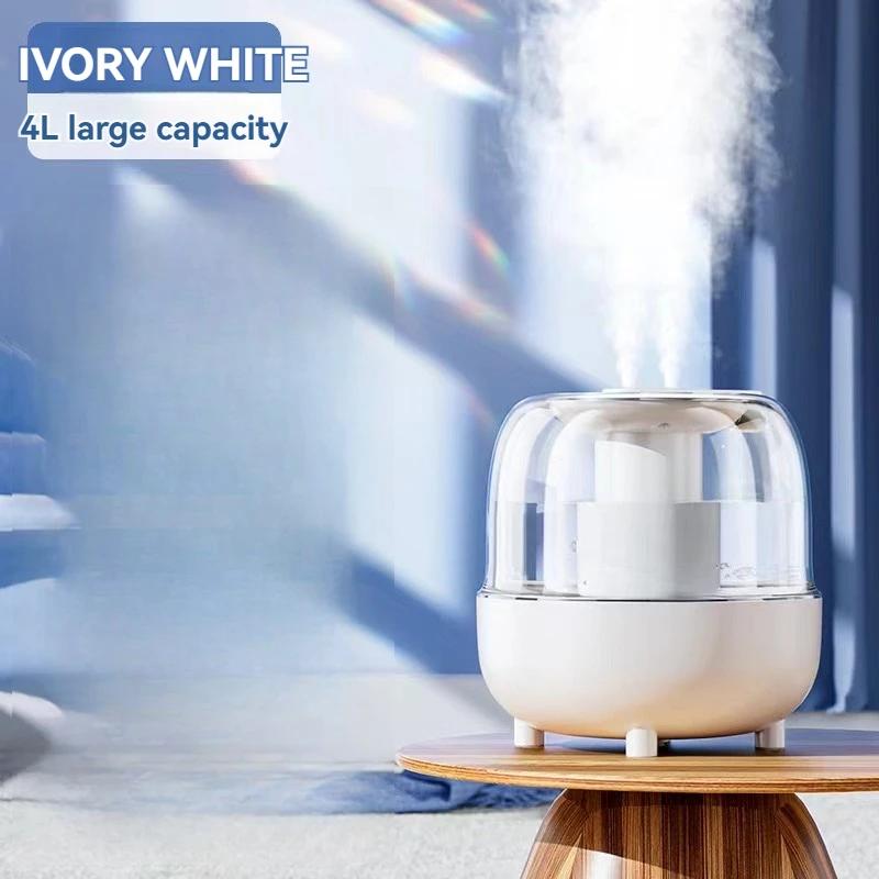 

4 л Большой емкости Распылитель-увлажнитель Ночник Увлажняющий Тройной фильтр Емкость для воды Можно добавлять Эфирное масло диффузор Увлажнитель воздуха белый