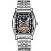 Orologio Automatico Tourbillon da Uomo Durenwei - Forma a Barile, Design Cielo Stellato Giorno/Notte