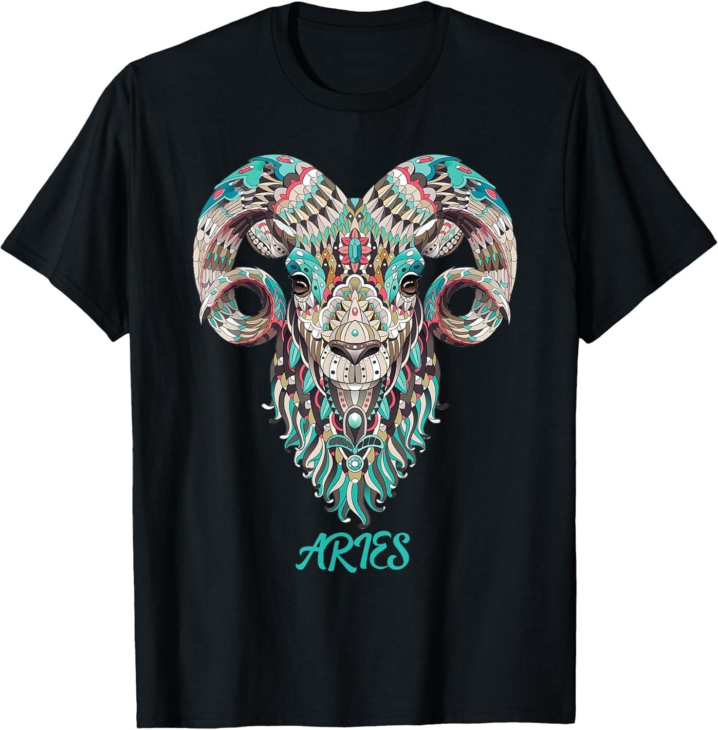NEW LIMITED! Aries Horoscope Zodiac Birthday Gift Tee - MADE IN USA S