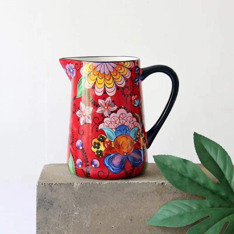 High Capacity Juice Cup Household Use Jug for Water Container Creative Living Room Vase Drinkware Cold Beverage Dispensing Jug