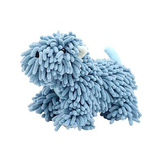 Chenille Puppy Hand Towel Cute Dog Absorbent Hand Towel Multi-Purpose Puppy Shaped Towel for Hands Bathroom Kitchen синий