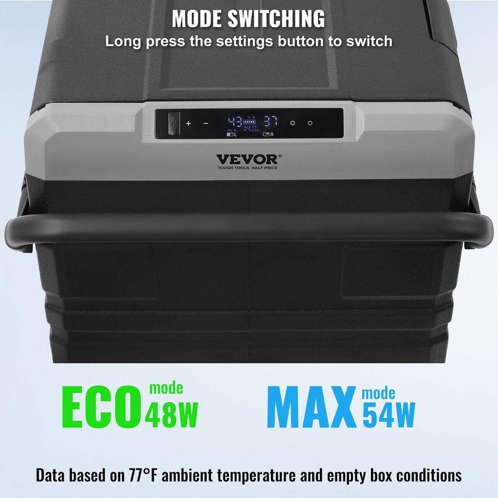 Portable Car Refrigerator Freezer Compressor 115 L Dual Zone for Car Home